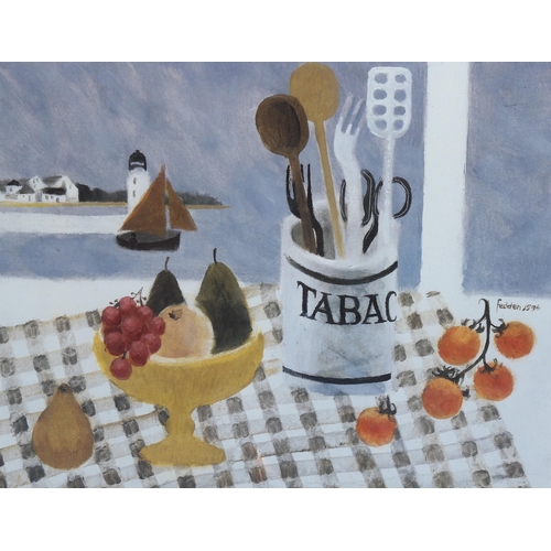 777 - Mary Fedden (1915 - 2012), colour print, the tabac jar, 1996, signed in pencil, no. 415/550, image 2... 