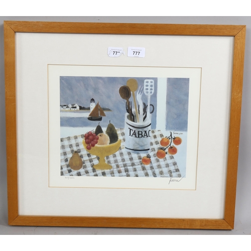 777 - Mary Fedden (1915 - 2012), colour print, the tabac jar, 1996, signed in pencil, no. 415/550, image 2... 