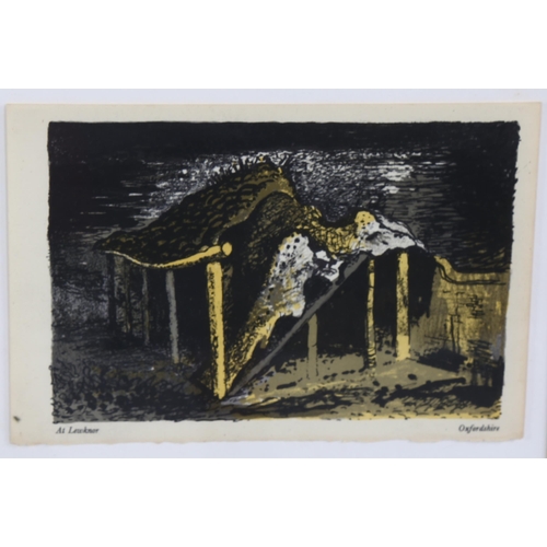 779 - John Piper, 6 original lithographs in common frame, circa 1944, scenes from Wales, 21cm x 14cm each