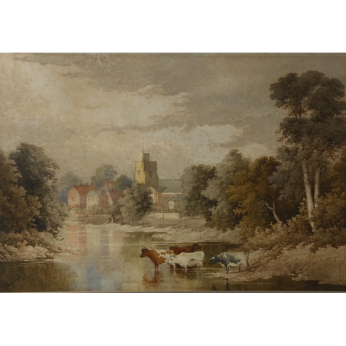 788 - Stephen James Bowers (1874-1891) untitled watercolour, signed lower left 'S J Bowers', 37cm x 53cm, ... 