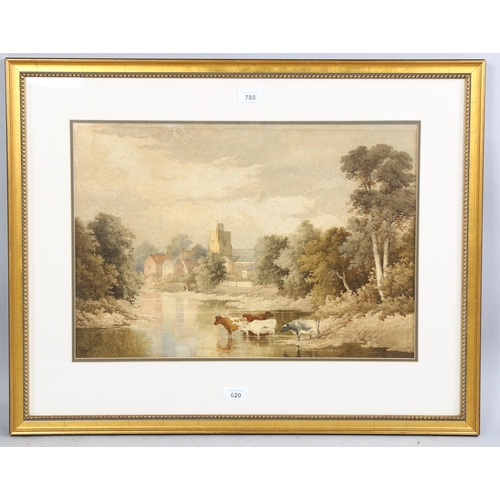 788 - Stephen James Bowers (1874-1891) untitled watercolour, signed lower left 'S J Bowers', 37cm x 53cm, ... 