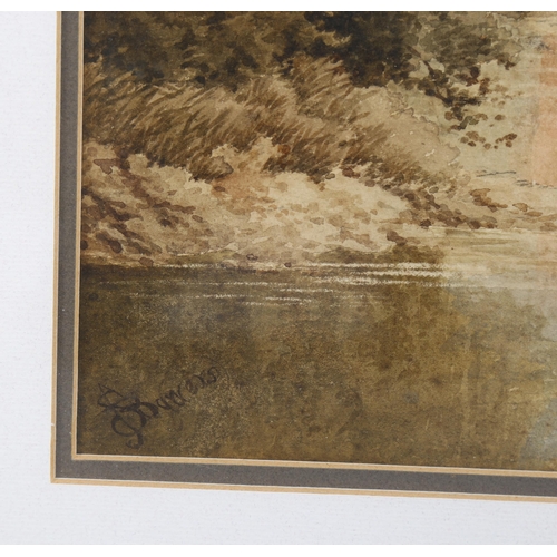 788 - Stephen James Bowers (1874-1891) untitled watercolour, signed lower left 'S J Bowers', 37cm x 53cm, ... 