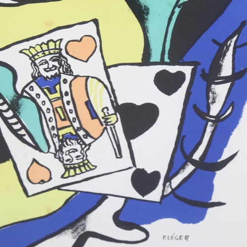 839 - Fernand Leger, colour print, The King Of Hearts, published by School Prints Ltd, circa 1949, 75cm x ... 