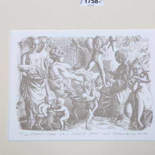 845 - Richard Shirley Smith, engraving, Roma, 1961/2006, no. 139/200, image 15cm x 20cm, mounted