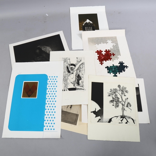 846 - A group of various etchings and prints, including works by Janet Treby and C Donnelly (9)