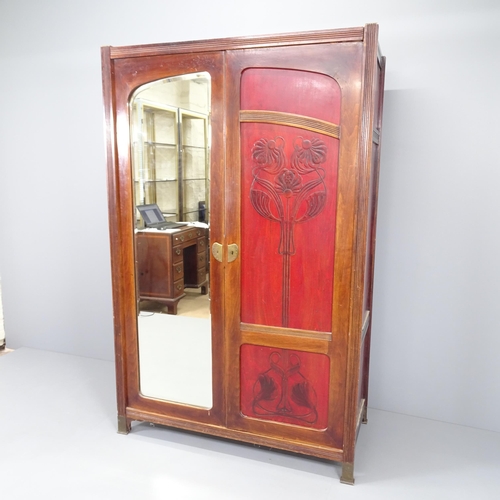 2004 - Jacob & Josef Kohn (J&J Kohn), an Austrian Art Nouveau or Jugendstil wardrobe or armoire in the mann... 