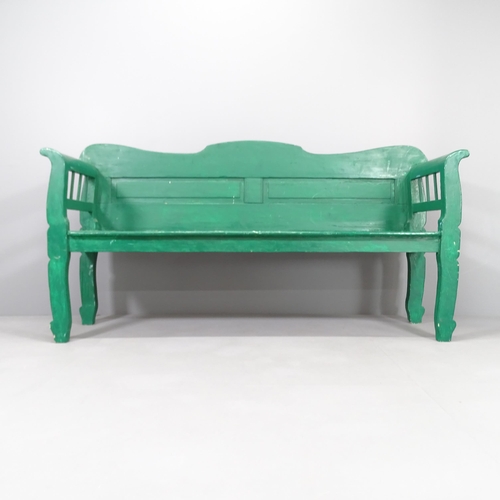 2006 - A painted pine bench. 187x97x47cm