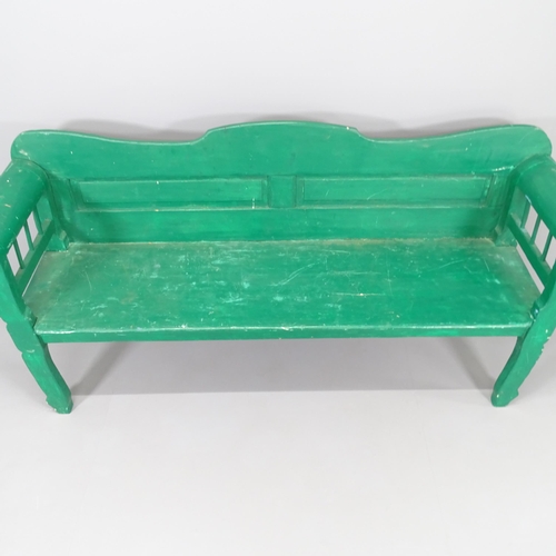 2006 - A painted pine bench. 187x97x47cm