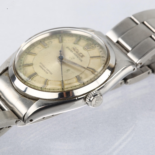 1005 - ROLEX - a Vintage stainless steel Oyster Perpetual automatic bracelet watch, ref. 6564, circa 1956, ... 