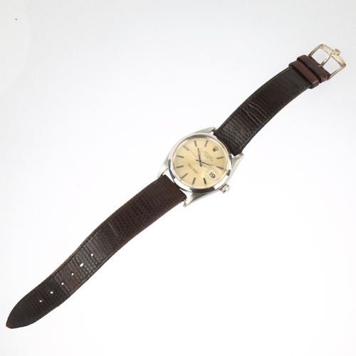 1006 - ROLEX - a stainless steel Oyster Perpetual Date automatic wristwatch, ref. 1500, circa 1969, silvere... 