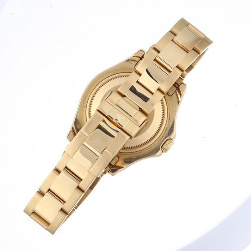 1007 - ROLEX - a mid-size 18ct gold Yacht-Master Date automatic bracelet watch, ref. 168628, circa 1999, wh... 