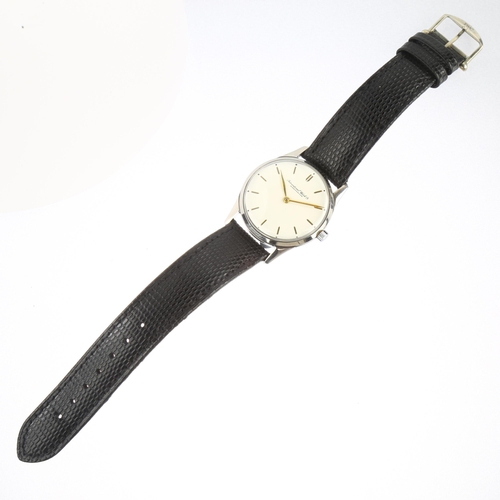 1008 - IWC (INTERNATIONAL WATCH CO) - a Vintage stainless steel mechanical wristwatch, circa 1960s, white d... 