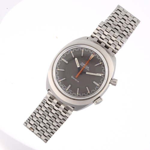 1013 - OMEGA - a stainless steel Chronostop Geneve mechanical chronograph bracelet watch, ref. 145.009, cir... 
