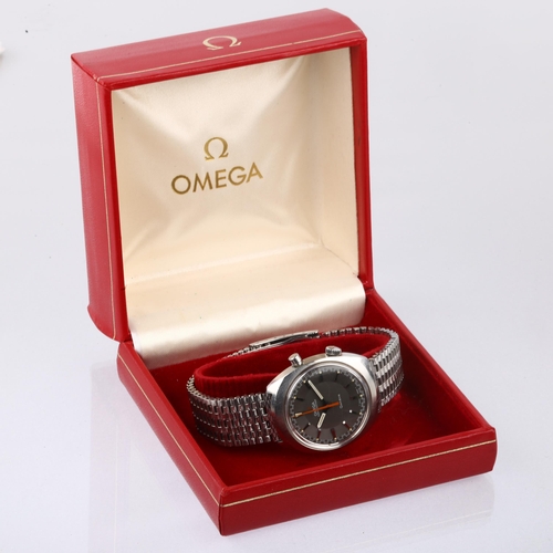 1013 - OMEGA - a stainless steel Chronostop Geneve mechanical chronograph bracelet watch, ref. 145.009, cir... 