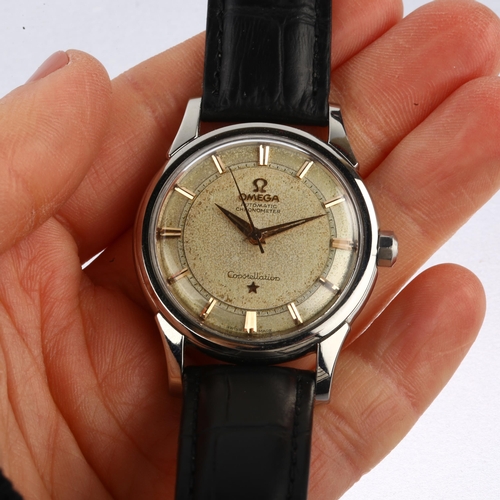 1021 - OMEGA - a Vintage stainless steel Constellation automatic chronometer wristwatch, ref. 14381-2, circ... 
