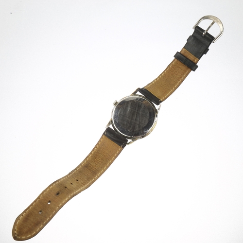 1036 - CYMA - a stainless steel Cymaflex mechanical wristwatch, ref. 6022, circa 1950s, silvered dial with ... 