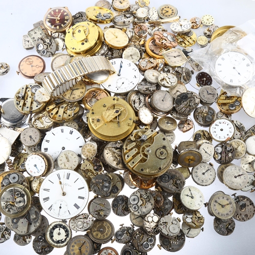 1063 - A large quantity of various watch movements and dials