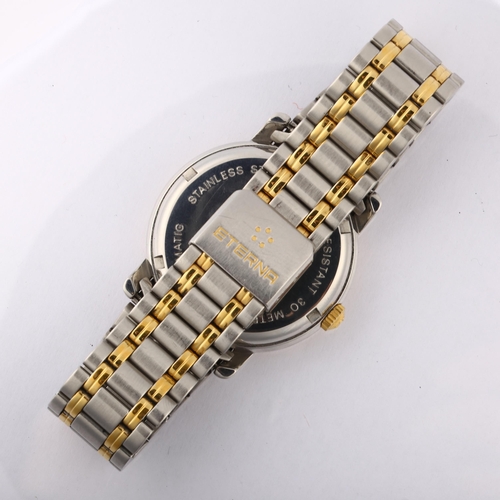 1064 - ETERNA-MATIC - a gold plated stainless steel Opera automatic bracelet watch, ref. 2401.40, white dia... 