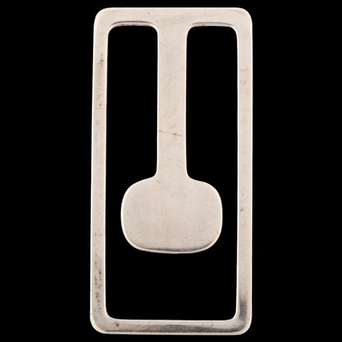 1341 - AXEL HOLM - a Danish modernist sterling silver Thor's hammer money clip, length 6.5cm, 12.1g