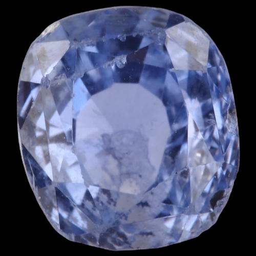 1400 - An unmounted 3.45ct sapphire, oval mixed-cut with deep pavilion, sapphire weight calculated from dim... 