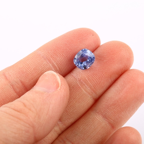 1400 - An unmounted 3.45ct sapphire, oval mixed-cut with deep pavilion, sapphire weight calculated from dim... 