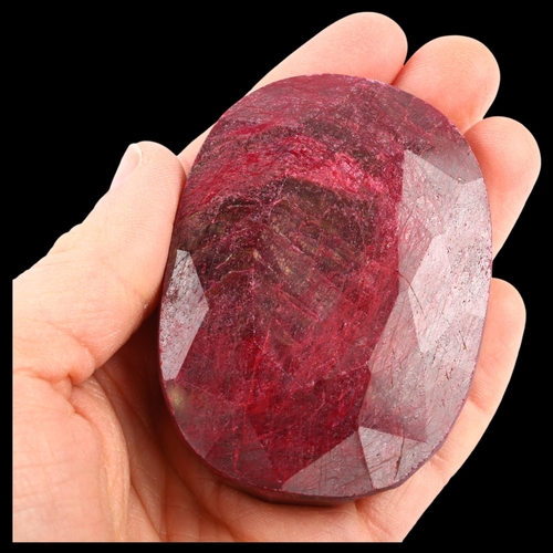 1405 - A 931.70ct unmounted oval mixed-cut ruby, 68.75 x 50.20 x 24.31mm, with IGL & I report card