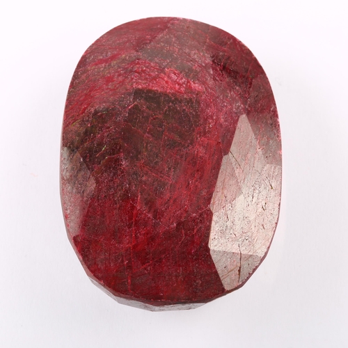 1405 - A 931.70ct unmounted oval mixed-cut ruby, 68.75 x 50.20 x 24.31mm, with IGL & I report card