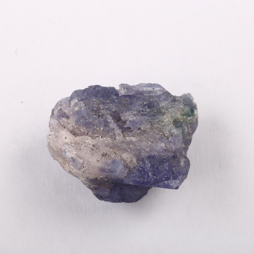 1407 - A 45.28ct tanzanite rough, 12.66 x 19.52 x 23.62mm, with IDT gemstone report