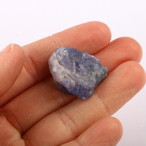 1407 - A 45.28ct tanzanite rough, 12.66 x 19.52 x 23.62mm, with IDT gemstone report