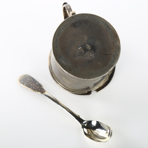 1465 - A George III silver drum mustard pot, by John Hutchinson, hallmarks Newcastle 1769, height 5.5cm, wi... 