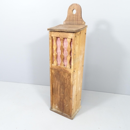 2020 - A French pine baguette box. Height 92cm.