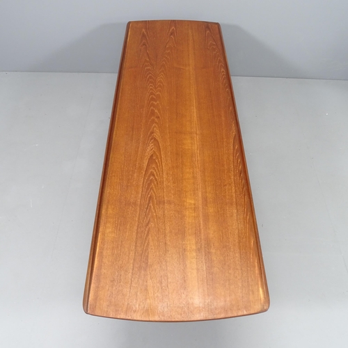 2247 - A mid-century Danish style teak coffee table. 151x45x49cm