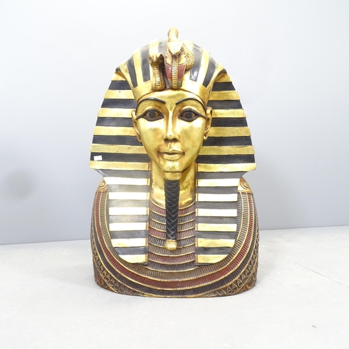 2569 - A painted composite bust of Tutankhamun. Height 47cm.