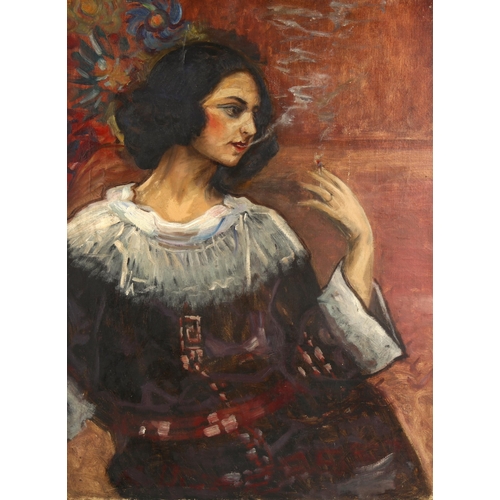 2938 - Continental oil on canvas, portrait of a woman, unsigned, 61cm x 45cm, framed