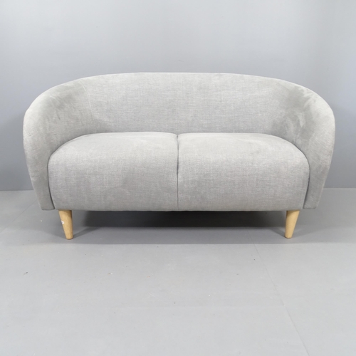 2175 - A John Lewis Anyday Scoop two seater sofa. 140x75x75cm.