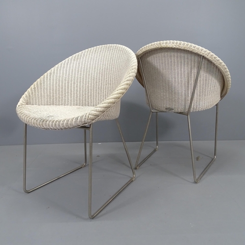 2188 - A set of six Vincent Shepperd Gipsy wicker dining chairs on stainless steel sled base. RRP £495 each... 