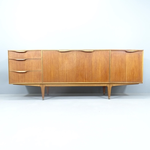 2252 - A mid-century teak sideboard by Mcintosh, with three drawers, three doors and maker's label. 202x77x... 