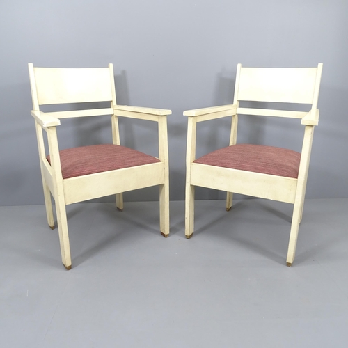 2265 - A pair of Dutch Haagse School Constructivist Art Deco armchairs, 1920s, attributed to H Fels for L.O... 