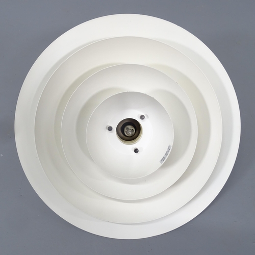 2268 - A Scandinavian late 20th century aluminum pendant lamp, diameter 39cm