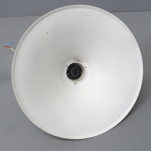 2269 - A 1970s' Cuba gold and white aluminium pendant light by R. Van Ingen, makers label, diameter 39cm, s... 