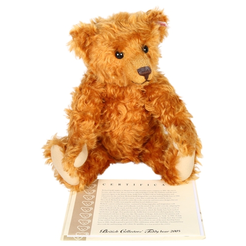 11 - STEIFF - Year British Collector's Teddy Bear 2005, Golden Apricot, limited edition of 4000 pieces, n... 