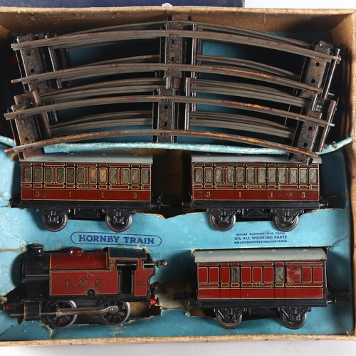 114 - HORNBY - a clockwork O gauge Hornby train no. 101 Tank set, complete in original box