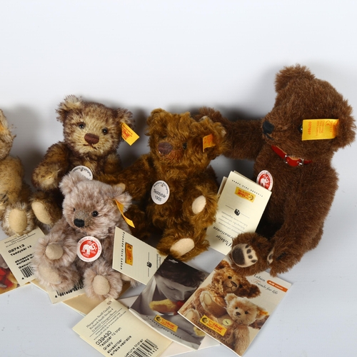 12 - STEIFF - a group of 8 miniature Steiff teddy bears, including Classic Teddybar 18, Alpaka Braun, ref... 