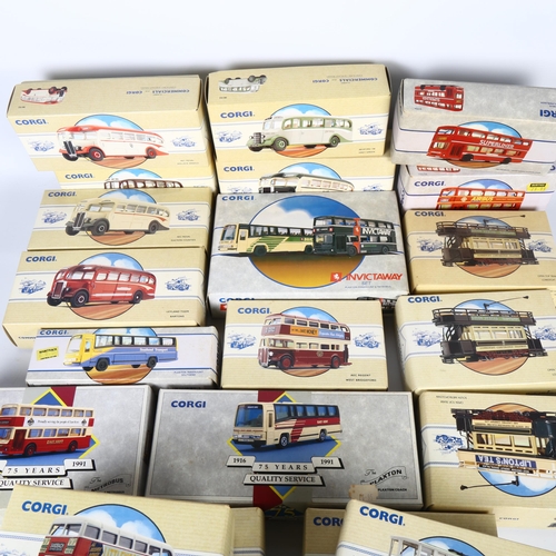 13 - CORGI - a large quantity of boxed and used Corgi Classic Commercials, and other Corgi bus-related ve... 