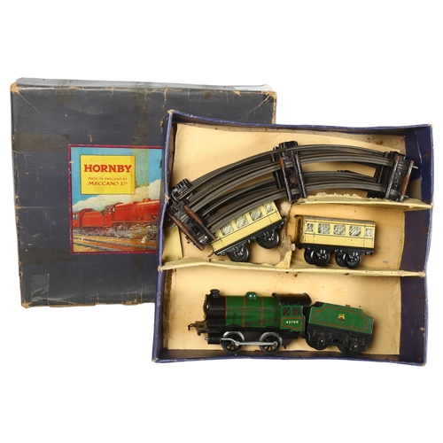 131 - HORNBY - a clockwork O gauge Hornby train N1 Goods set, complete and in original box