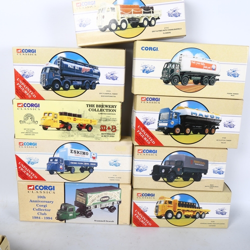 144 - CORGI - a quantity of boxed Corgi diecast vehicles, including Corgi Classics 97942 ERF Flatbed with ... 