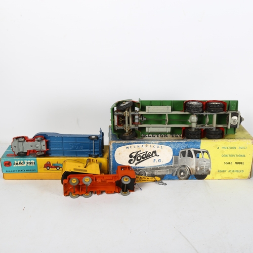 150 - SHACKLETON - a Shackleton Toy, Foden FG, mechanical clockwork wind-up lorry flatbed truck, with orig... 