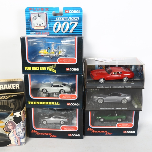 166 - JAMES BOND - a quantity of Corgi James Bond related diecast figures and commemorative sets, includin... 