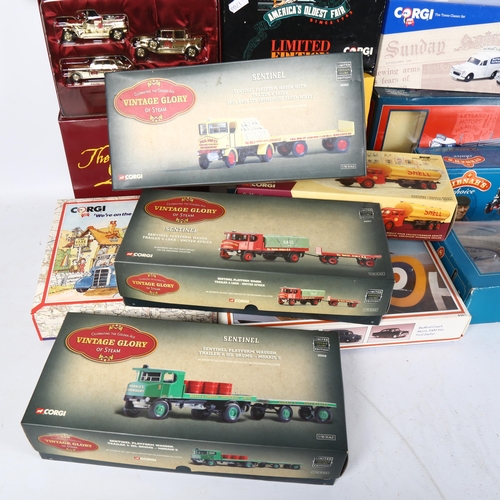 168 - A quantity of Corgi and Lledo boxed diecast vehicles, including Dibnah's Choice model CC20202 Foden ... 