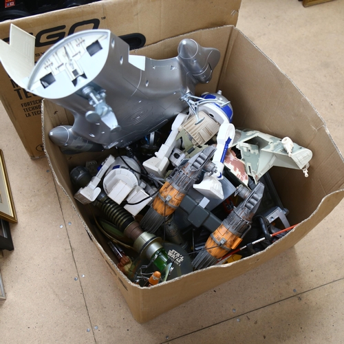 18 - STAR WARS - a large quantity of Vintage Star Wars vehicles, spares and parts to use for repair, incl... 